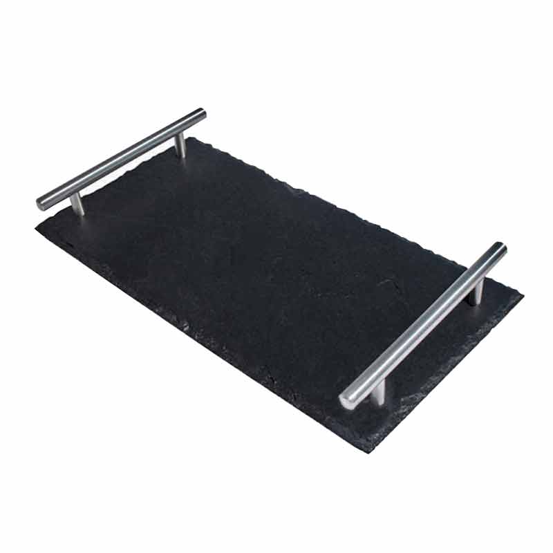 Mat Stone Black Tray 15x30 CM Natural Look Wakeb Online Turkish Products