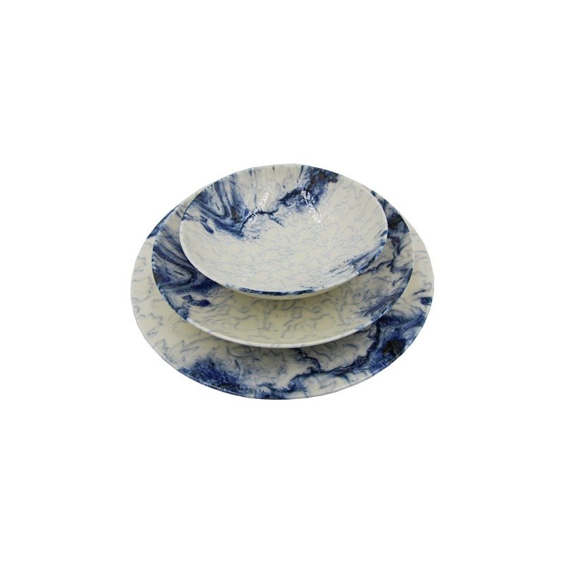 Porcelain Digibone Dinnerware Set 24 Pieces For 6 Person