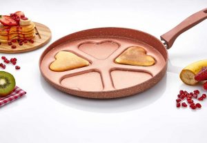 Lux Heart Granite Nonstick Pancake Crepe Egg Pan 26 Cm Made in Turkey Wakeb Online