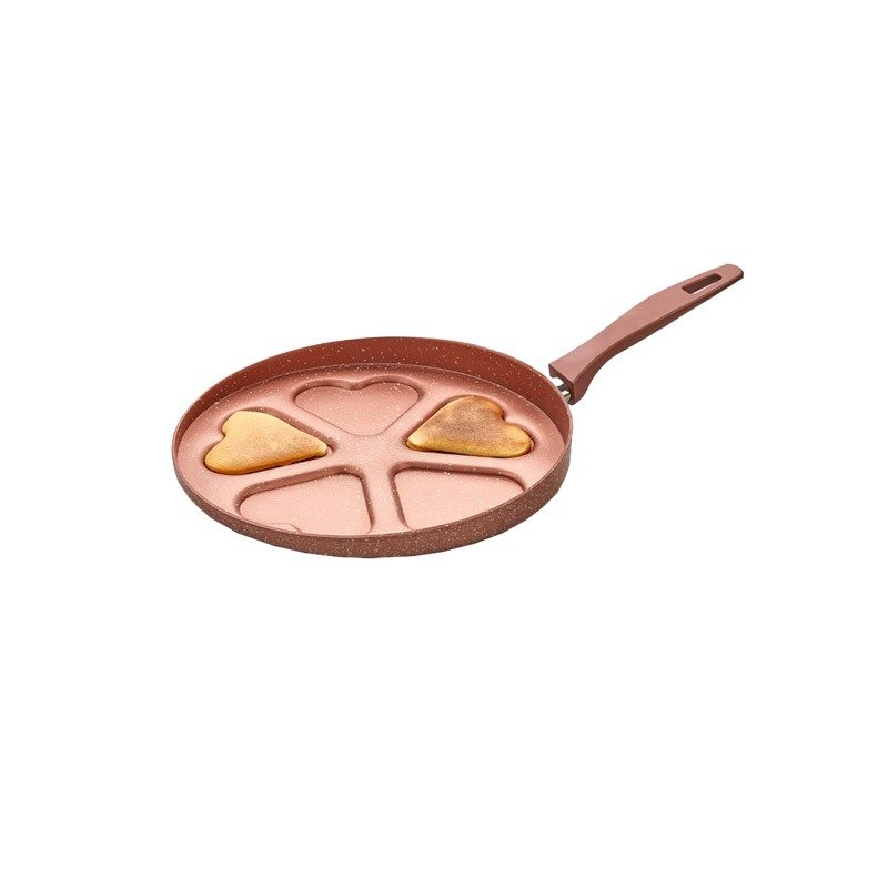 Lux Heart Granite Nonstick Pancake Crepe Pan 28 Cm Made in Turkey