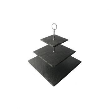 Mat Cake Stand Black Natural Stone Made in Turkey Wakeb online