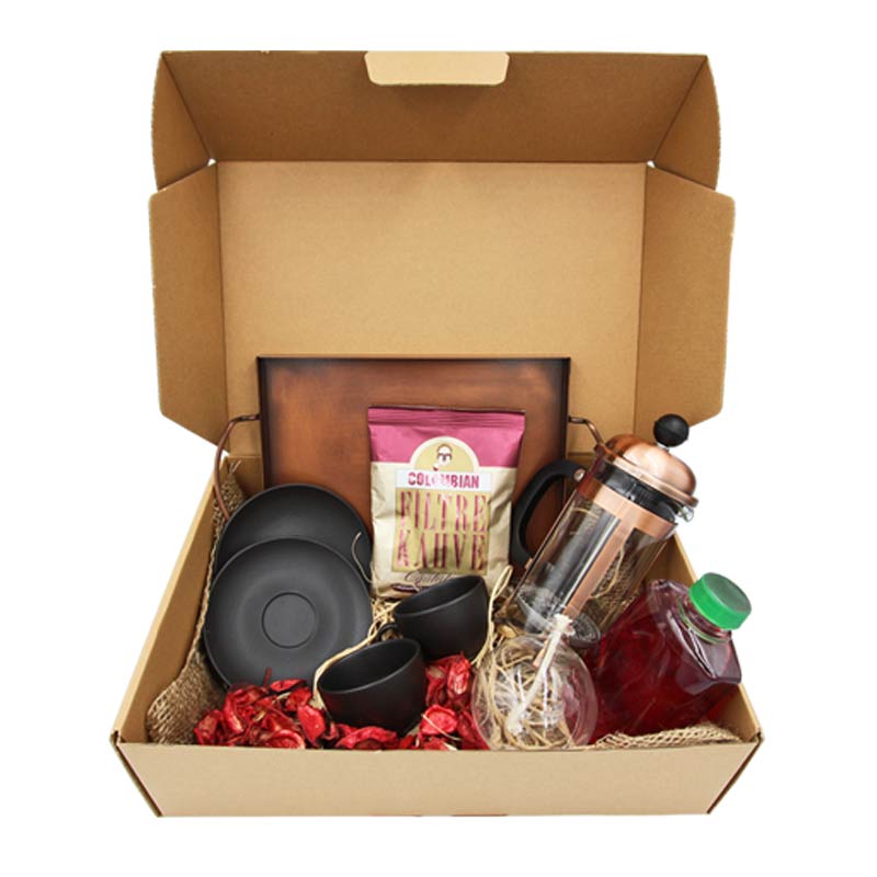 Rose Cooper French Press Coffee Set Valentine Colombian Coffee Gift Set